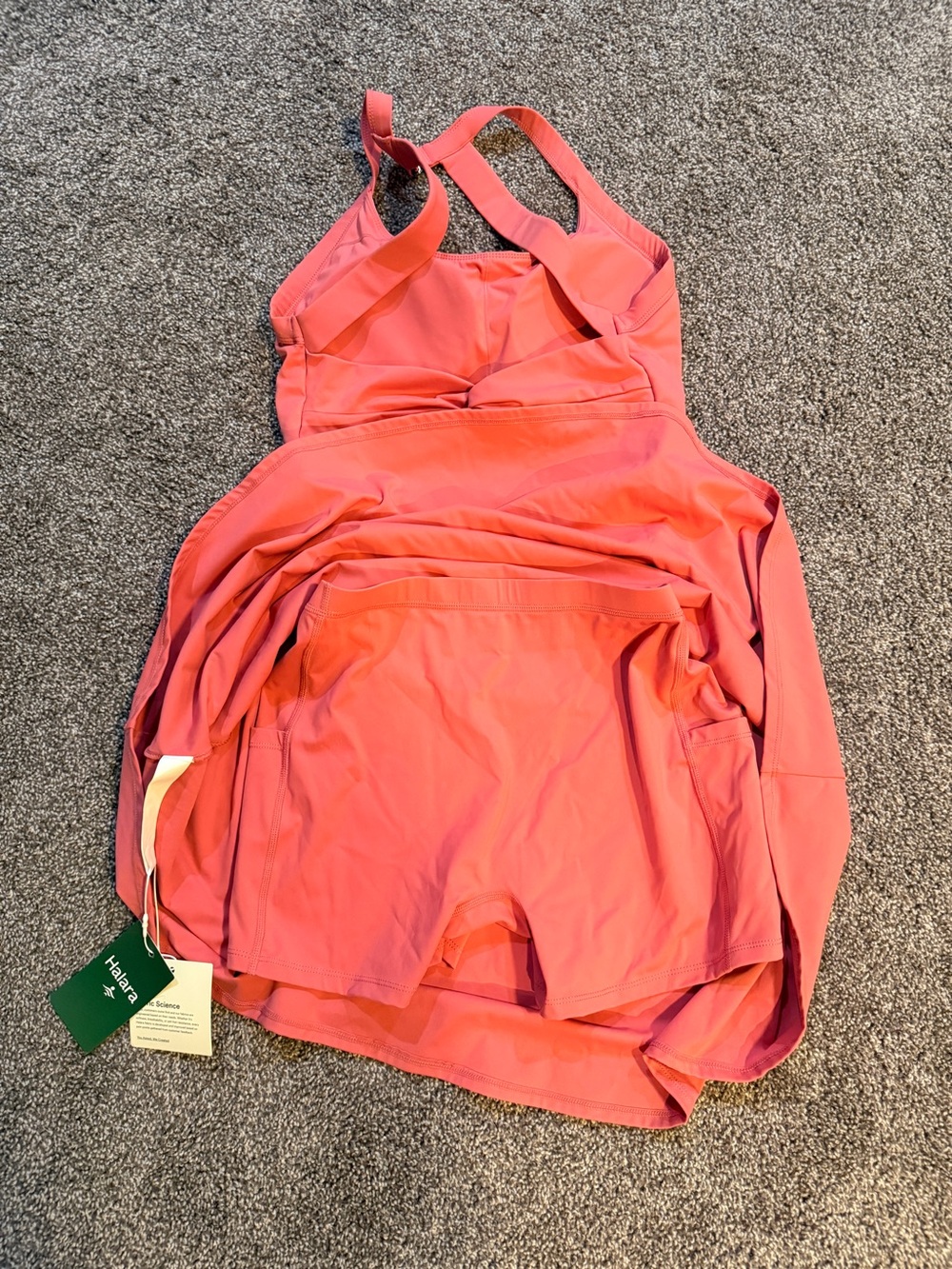 Halara Softlyzero Airy Easy Peezy Athletic Dress Coral Begonia rouge - Medium - Picture 3 of 7